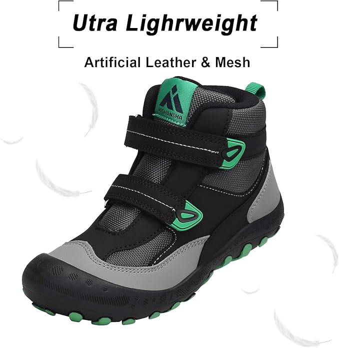 Mishansha Kids Hiking Boots Toddler Girls Boys Hiking Shoes Water-Resistant Anti-Collision Non-Slip Athletic Outdoor Trekking Boots