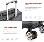 Kono 20'' Carry on Luggage Lightweight with Spinner Wheel TSA Lock Hardside Luggage Durable Small Carry on Suitcase Grey