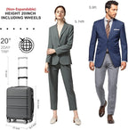 Kono 20'' Carry on Luggage Lightweight with Spinner Wheel TSA Lock Hardside Luggage Durable Small Carry on Suitcase Grey