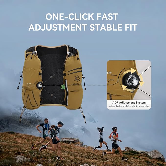 KAILAS FUGA AIR 8 Ⅳ Running Hydration Vest Hydration Pack Lightweight with Two TPU Water Bladders for Women Men Trail Cycling Hiking