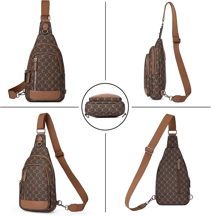 CLUCI Crossbody Bags for Women Men,Leather Sling Bag Cross Body Backpack for Woman Gifts for Women Birthday Unique