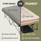 Twin Air Mattress with Frame, Self Inflating/Deflating Bed for Adults - PeakRest Blow Up Bed, Camping Cot with Mattress for Adults - Portable Twin with Travel Rolling Case on Wheels