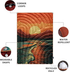 Camping Blanket,Lightweight Puffy Printed Camping Blanket Packable Outdoor Blanket for Camping,Traveling, Stadium, Hiking, Picnics