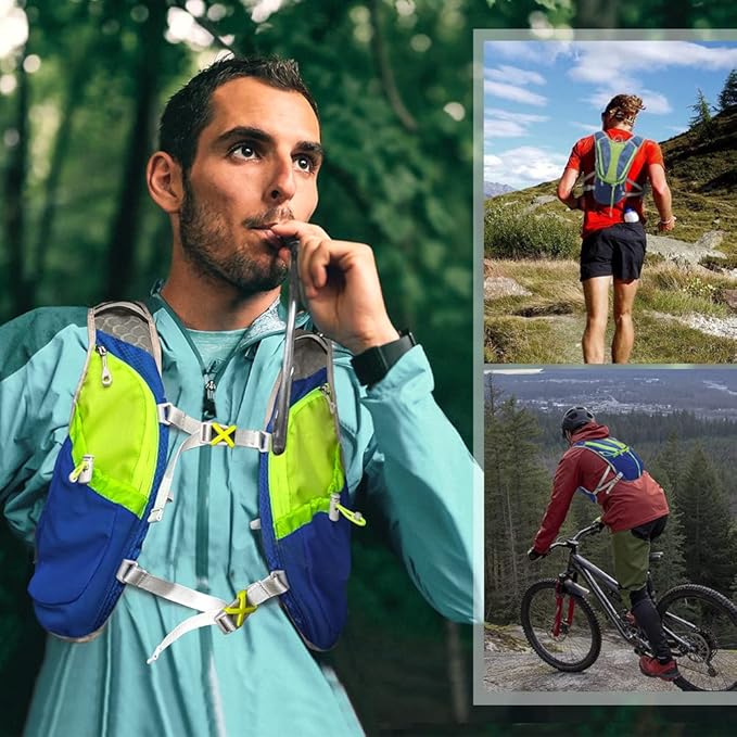 Hydration Pack Backpack，IX INOXTO Running Hydration Vest with 1.5L ( 50 oz) Water Bladder for Men Women，Lightweight Water Backpack for Hiking Cycling Climbing Camping