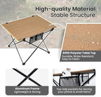 ONETIGRIS CAMPMATE Camping Table Foldable, Lightweight Portable Table Sturdy & Quick Setup, Holds Up to 66 lbs, Perfect for Camping, Hiking, Backpacking, Picnic, Beach, Travel