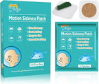 20ct Motion Sickness Patches Non Drowsy – Sea Sickness Patches for Cruise, Car, Airplane, and Other Travel – Waterproof Patch Hidden Behind Ear – Effect Lasts 72 Hours