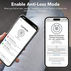 Wallet Tracker Card [Apple MFi Certified] Air Tracker Tag, 0.06in Rechargeable Smartcard Work with Apple Find My, Keys Finder and Item Locator for Passport, Bags, Laptop, Black 1 Pack, iOS only, EB
