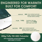 Lightweight Camping Blankets Outdoor Down Alternative Puffy Printed Camping Blanket Waterproof Large Silk Cotton Blanket Packable Warm for Trave Picnic Hiking Camping Cold Weather 78" x 55"