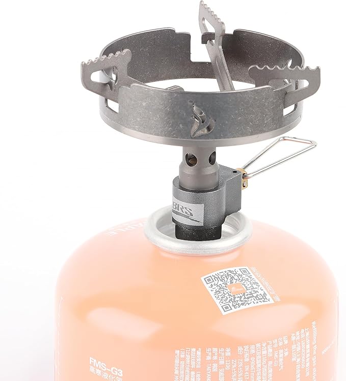 BRS 3000T Stove Windscreen Titanium Camp Stove Windshield with Storage Box for Outdoor Camping Ultralight (Grey-without stand)