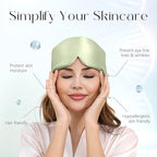 ZIMASILK 100% 22 Momme Mulberry Silk Sleep Mask - Full Silk Filled, Ultra-Soft & Breathable, Face-Hugging Blackout Eye Cover for Sleeping (Sage Green)