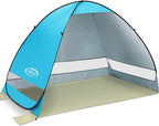 G4Free Large Pop up Beach Tent for 3-4 Person, UPF 50+ Automatic Sun Shelter Canopy Portable Outdoor Cabana Sun Umbrella