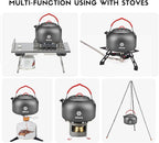 Alocs 1.4L Kettle Teapot, Portable Camping Coffee Pot, Hard-Anodized Aluminum Camping Kettle, Compact Tea Kettle for Stove Top, Outdoor, Hiking, Camping, Picnic and Traveling.