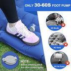 Camping Sleeping Pad,5.5" Extra Thick Inflatable Sleeping Pads with Pillow Built-in Foot Pump Sleeping Mat Compact for Camping, Backpacking, Hiking,Traveling Tent
