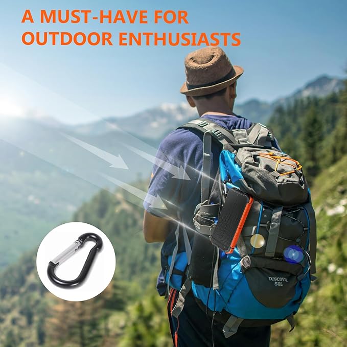 ERRBBIC Solar Charger Power Bank 20000mAh, Portable Wireless Charger, 15W Fast Charging External Battery Pack with Dual Flashlight and USB C Outputs. Outdoor Mobile Power Compatible with Cell Phones