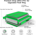 Round Floating Ring Inflatable Water Hammock Heavy Duty River Floats Lake Raft for Adults Tanning Pool Lounger Float Island Platform Pad Mat for Party