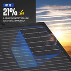 ATEM POWER 200W Portable Solar Panel - Foldable Solar Charger Monocrystalline with 20A MPPT Charger Controller 5V USB Output for 12V Batterires/Power Station Outdoor Camper RV Off Grid