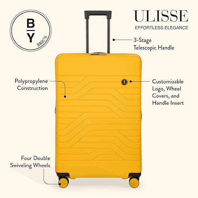 Bric's 30" Expandable Spinner Suitcase - Travel Luggage with TSA-Approved Lock and Hard Shell Exterior - B|Y Ulisse - Mango