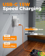 US to Japan Plug Adapter 2 Pack, TESSAN 2 Prong to 3 Prong Outlet Adapter with 4 Outlets 3 USB (1 USB-C), Outlet Adaptor US to Japan China Mexico Philippines Canada Peru Thailand Vietnam