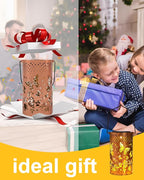 Solar Lanterns Outdoor, Waterproof Butterfly Garden Decor Birthday Gifts for Women Mom Grandma, Metal Hanging Solar Lights Decoration Outside LED Lanterns for Patio Yard Lawn Backyard Front Porch