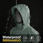 33,000ft Packable Rain Jacket Men's Lightweight Waterproof Rain Shell Jacket Raincoat with Hood for Golf Cycling Windbreaker