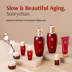 Sooryehan Hyobidam Fermented Skincare Gift Set with Wild Ginseng - Premium Korean Anti-Aging Skin Care Kit for Intense Hydration, 13.53 fl oz (Full Size Toner & Emulsion + Mini Cream, Eye Cream, Mask)