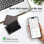 Wallet Tracker Card, Compatible with Find My App(iOS Only), for Luggage Tag, Purse, Passport,Key,IP67 Waterproof,Slim Smart Bluetooth Tracking Tag with Key Chain Hole (Recharge Version -1 Pack)