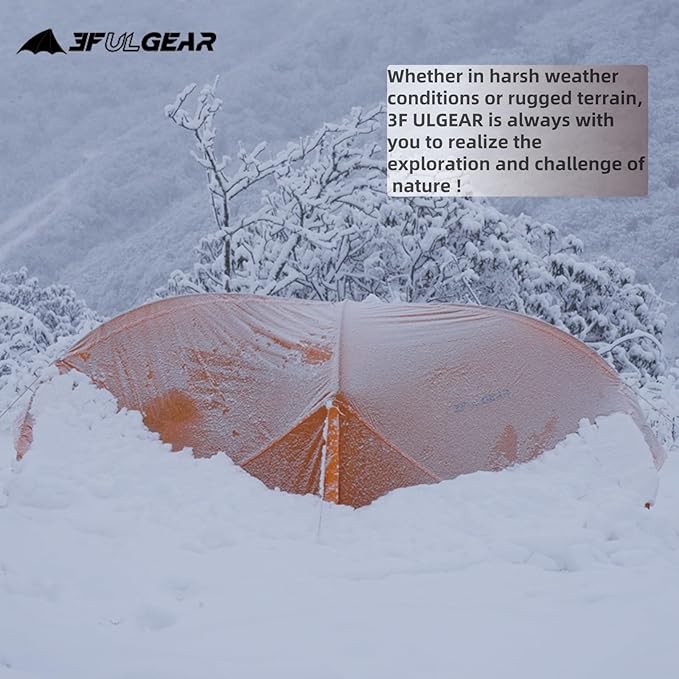 3FULGEAR Backpacking Tent, Floating Cloud 2 Easy Setup 2 Person 3/4 Season Ultralight Tents Waterproof Windproof Double Layer Lightweight Outdoor Tent for Camping, Hiking, Hunting, Survival