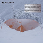 3FULGEAR Backpacking Tent, Floating Cloud 2 Easy Setup 2 Person 3/4 Season Ultralight Tents Waterproof Windproof Double Layer Lightweight Outdoor Tent for Camping, Hiking, Hunting, Survival