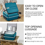 Hanke 16 Inch Underseat Carry On Luggage with Wheels,Small Hard Shell Suitcases for Weekender,Top Opening Tsa Approved Lightweight Travel Luggage Suitcase Christmas Gifts for Birthday，Caribbean Blue.