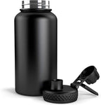 Combat Canteen - 32oz Insulated Water Bottle with Paracord Handle, Stainless Steel Water Jug with Rugged Pockets for Keys, Wallet & Phone - Black Digital