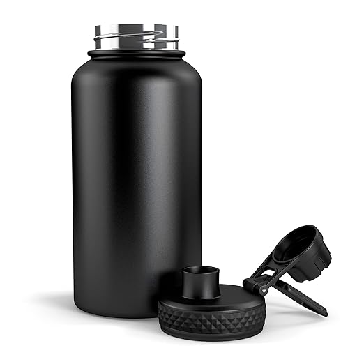 Combat Canteen - 32oz Insulated Water Bottle with Paracord Handle, Stainless Steel Water Jug with Rugged Pockets for Keys, Wallet & Phone - White Digital - Old Southern Brass