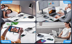 12-in-1 Charging Station USB C Power Strip with 5ft Cord and Plug,200W GaN IV USB C Charger Block,4 AC Outlets,8 USB for MacBook,iPhone 17/16/15,Fast Charging Desktop Charger for Office,Home