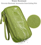 CAAORDKSO Electronic Organizer Travel USB Cable Accessories Bag/Case, Waterproof Electronics Accessories Case Organizer Bag for Cable, Cord, Charger, Phone, Power Bank, Earphone (Grass Green, Large)