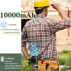 CAZOKASI Personal Fan 10000mAh Waist Portable Rechargeable Wearable Hand Free, 6-40hours Wearable Cooler Fan for Traveling Working Outdoor Office (10000mAh / Green)