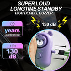 Personal Alarm Safe Sound for Women Kids Elders, 2 Pack Cute 130dB Loud Siren Safety Self-Defense with LED Light, Security Keychain Emergency Alert Alone (Blue+Purple)