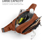 CXWMZY Fanny Packs For Women & Men Waist Pack Hip Bum Bag with Multi-Pockets Large Capacity Waterproof Casual Bum Bag for Disney Traveling Casual Cycling Running Hiking (Brown1)