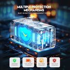 150W Portable Power Station, 42000mAh/155Wh Power Bank with AC Outlet, Dual Way 65W PD/USB-C Port, Laptop Charger for Outdoor Camping Home Emergency Outage