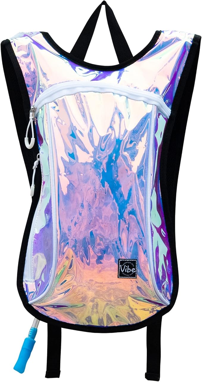 Vibe Festival Gear Hydration Pack Backpack with 2L Water Bladder for Women, Men, Teens, Kids - Hydropack Hydro Sports, Outdoor, Running, Camping, Hiking, Festivals, Raves