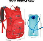 Hydration Backpack,Lightweight Hiking Backpack with 2L Water Bladder,Water Backpack for Biking, Running, Festival
