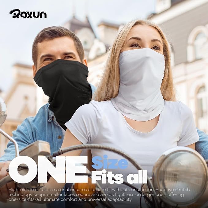 4 Pack Neck Gaiter, Cooling Breathable Face Mask UV Protection Scarf Hiking Bandana for Men/Women
