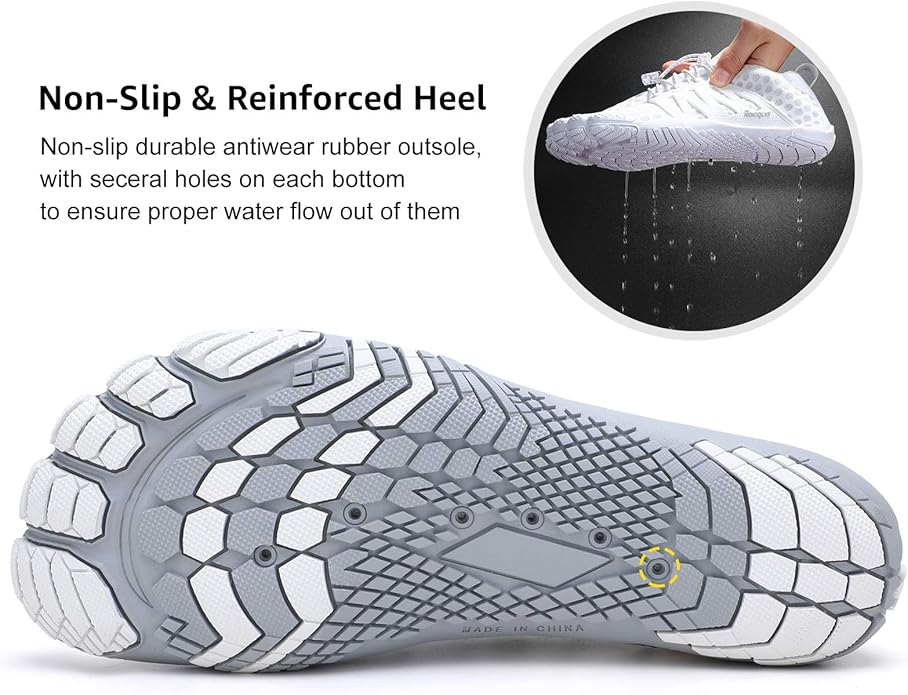 Racqua Water Shoes Quick Dry Barefoot Beach Aqua Sport Swim Surf Pool Hiking Diving Walking for Men Women
