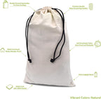 ZENPAC Cowboy Boot Bag, Beige Duster Flannel Pouch with Drawstring Closure, Washable Breathable Cotton Fabric for Shoes, Luggage, 12.5x20.5 2 Pack