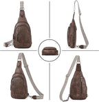 CLUCI Crossbody Bags for Women Men,Leather Sling Bag Cross Body Backpack for Woman Gifts for Women Birthday Unique