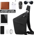 Anti Theft Travel Bag, One Shoulder Large Capacity Cross-body Bag Chest Fashion Lightweight Sling Bags for Travel Sports