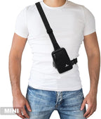 Peicees Small Crossbody Bag for Men Women Mini Sling Bag Travel Running Phone Daypack Cross Body Shoulder Bags, 2 Sizes, Mini Black