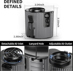 PANERGY Portable Waist Fan, Personal Fan Clip on with Rechargeable Battery operated, 5 Speeds,11000RPM, 20H Cooling, Hands-Free Belt Fan for Outdoor Jobsite