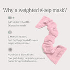 Nodpod Gentle Pressure Sleep Mask | Patented Light Blocking Design for Sleeping, Traveling & Relaxation - Blush Pink