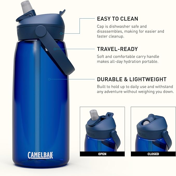 CamelBak Thrive Flip Straw Tritan Renew Water Bottle Oxford, 32oz