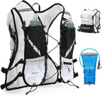 Running Hydration Vest Backpack, Lightweight Water Backpack with 1.6L Water Bladder Daypack for Women Men,Adjustable Running Vest Pack for Trail Running Hiking Cycling Race Marathon