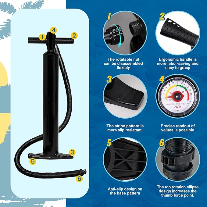 FunWater Inflatable Stand Up Paddle Board with Premium SUP Paddleboard Accessories, Anti-Slip EVA Deck, 11'/10'6'' Paddle Boards for Adults & Youth of All Skill Levels